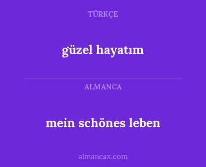 güzel hayatım - mein schönes leben