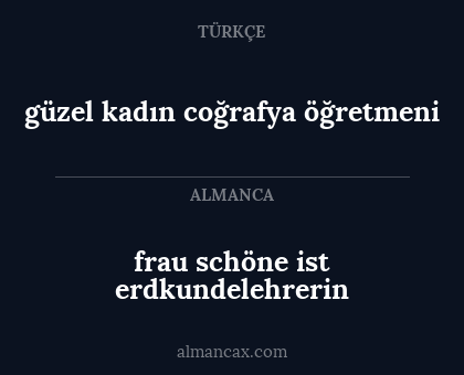 güzel kadın coğrafya öğretmeni - frau schöne ist erdkundelehrerin