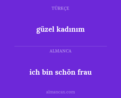 güzel kadınım - ich bin schön frau