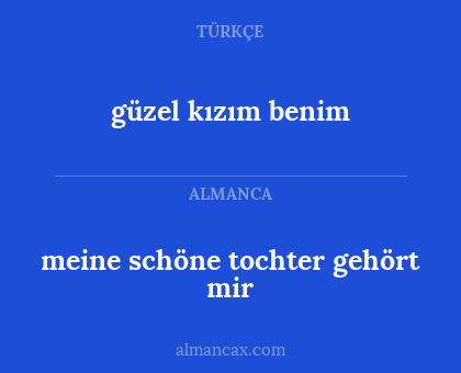 meine schöne tochter gehört mir - güzel kızım benim