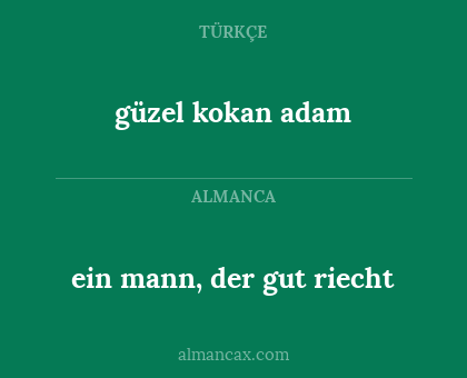 güzel kokan adam - ein mann, der gut riecht