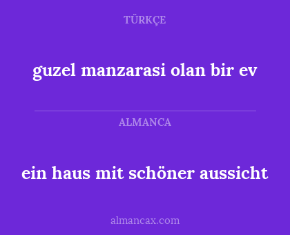 guzel manzarasi olan bir ev - ein haus mit schöner aussicht