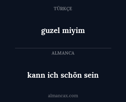 guzel miyim - kann ich schön sein