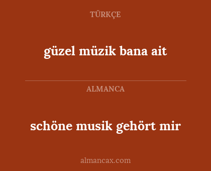 güzel müzik bana ait - schöne  musik gehört mir