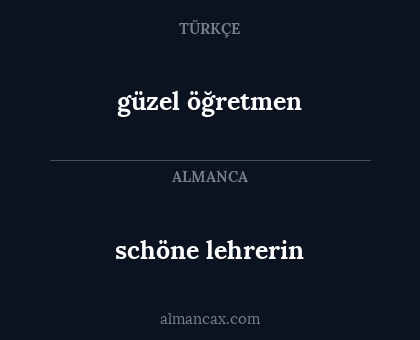 schöne lehrerin - güzel öğretmen