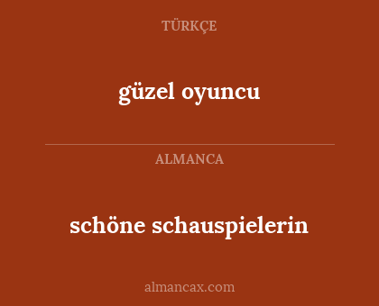 güzel oyuncu - schöne schauspielerin