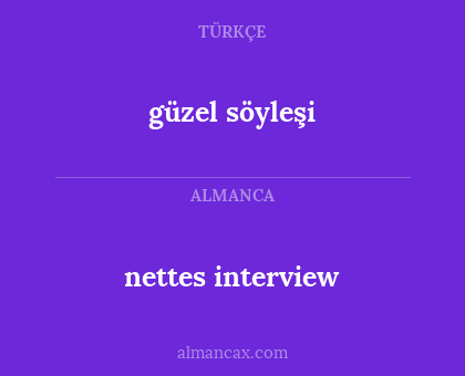 güzel söyleşi - nettes interview