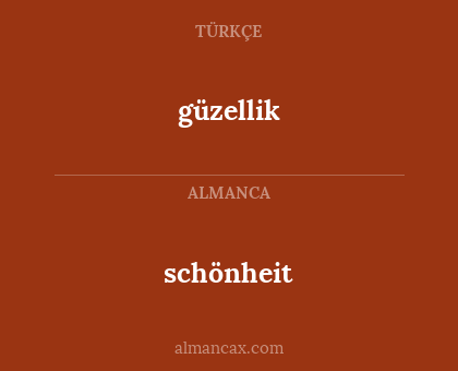 schönheit - güzellik