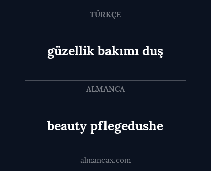 güzellik bakımı duş - beauty pflegedushe