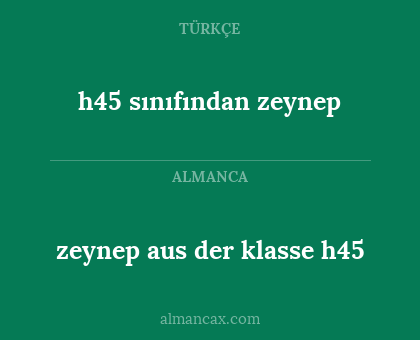 h45 sınıfından zeynep - zeynep aus der klasse h45