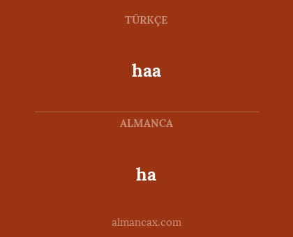 ha - haa