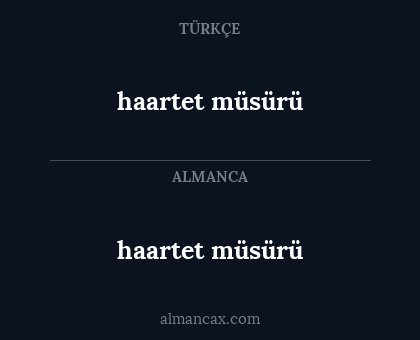 haartet müsürü - haartet müsürü
