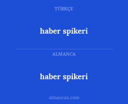 haber spikeri - haber spikeri