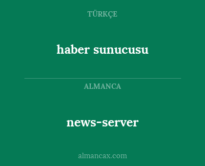 news-server - haber sunucusu
