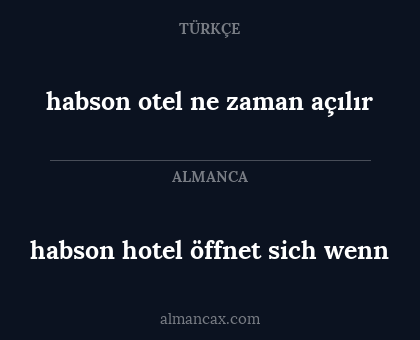 habson otel ne zaman açılır - habson hotel öffnet sich wenn