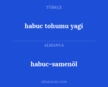 habuc-samenöl - habuc tohumu yagi