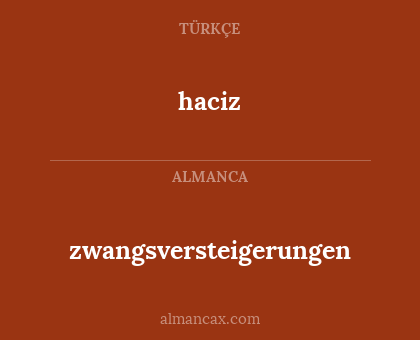 zwangsversteigerungen - haciz