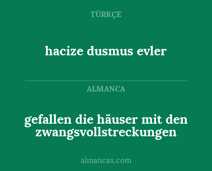 gefallen die häuser mit den zwangsvollstreckungen - hacize dusmus evler