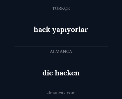 die hacken - hack yapıyorlar