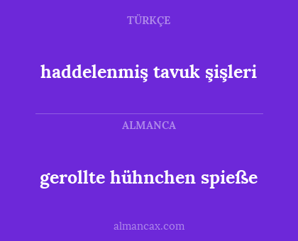 gerollte hühnchen spieße - haddelenmiş tavuk şişleri