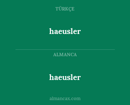 haeusler - haeusler