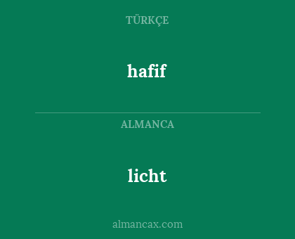 hafif - licht