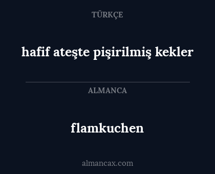 flamkuchen - hafif ateşte pişirilmiş kekler