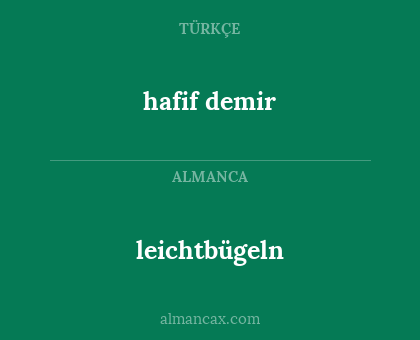 leichtbügeln - hafif demir