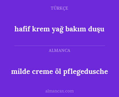 milde creme öl pflegedusche - hafif krem yağ bakım duşu