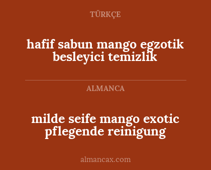 milde seife mango exotic pflegende reinigung - hafif sabun mango egzotik besleyici temizlik