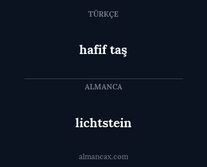 lichtstein - hafif taş