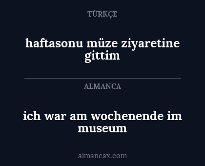 ich war am wochenende im museum - haftasonu müze ziyaretine gittim