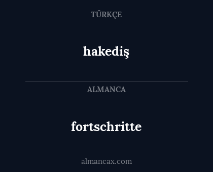 fortschritte - hakediş