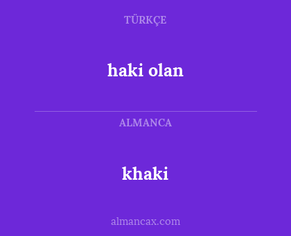khaki - haki olan