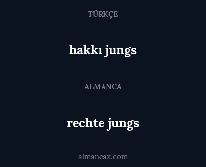 hakkı jungs - rechte jungs
