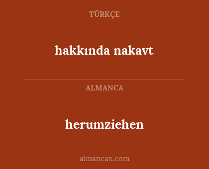 hakkında nakavt - herumziehen
