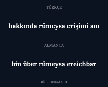 bin über rümeysa ereichbar - hakkında rümeysa erişimi am