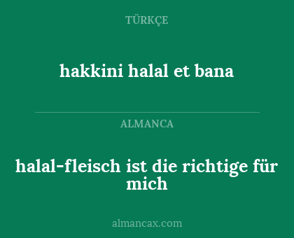 hakkini halal et bana - halal-fleisch ist die richtige für mich