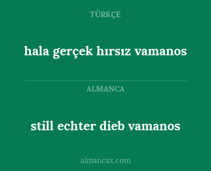 hala gerçek hırsız vamanos - still echter dieb vamanos
