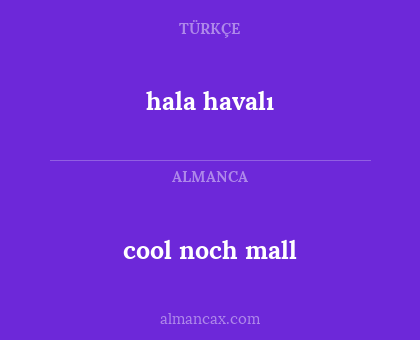 cool noch mall - hala havalı