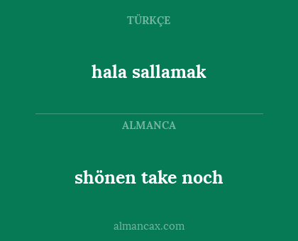 hala sallamak - shönen take noch