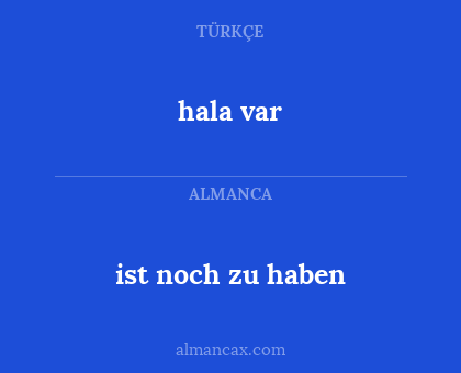 hala var - ist noch zu haben