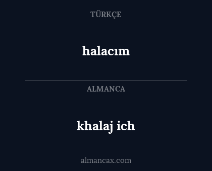 halacım - khalaj ich