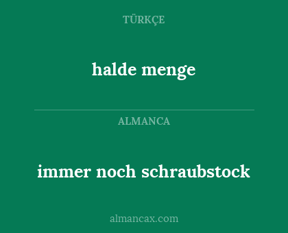 immer noch schraubstock - halde menge