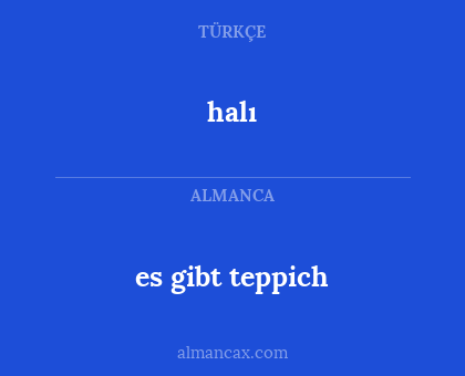 halı - es gibt teppich