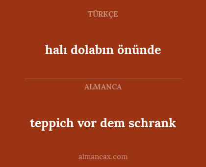 halı dolabın önünde - teppich vor dem schrank