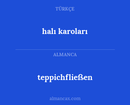 halı karoları - teppichfließen