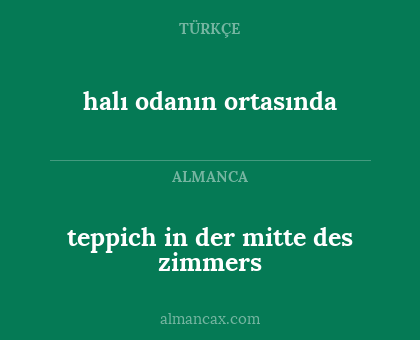 teppich in der mitte des zimmers - halı odanın ortasında