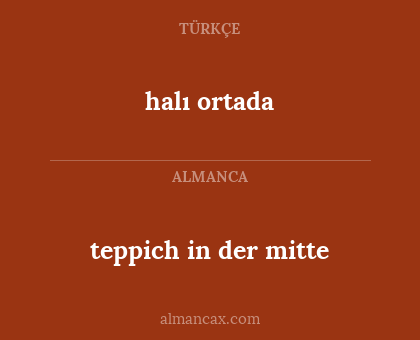 halı ortada - teppich in der mitte
