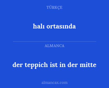 halı ortasında - der teppich ist in der mitte